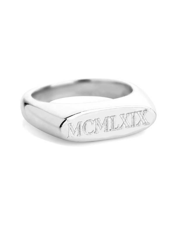 2021 Roman Numeral Or Name Signet Ring Personalized Engraved Solid 2021 Roman Numeral Or Name Signet Ring Personalized Engraved Solid