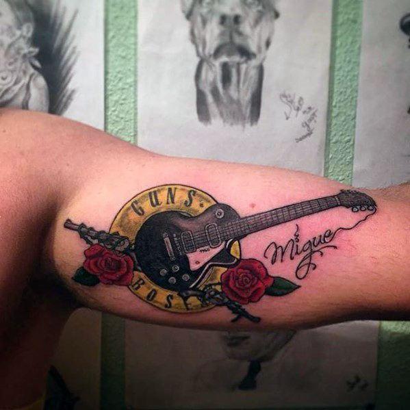 40 Guns And Roses Tattoo Designs For Men Hard Rock Band Ink Ideas 40 Guns And Roses Tattoo Designs For Men Hard Rock Band Ink Ideas