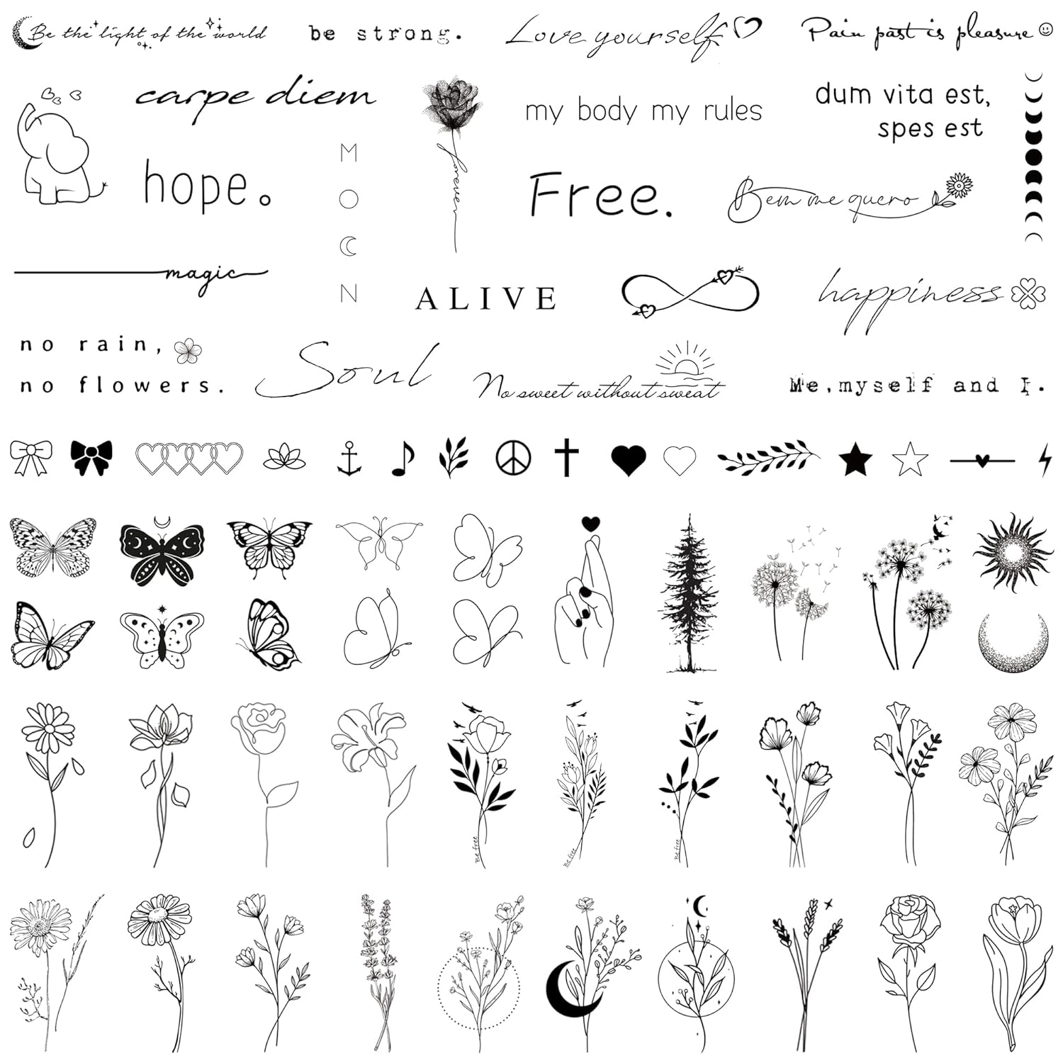 8Pcs Flower Tattoos For Women Temporary Sexy Tattoos Realistic 3D Sketch Henna Tattoo Kit Sleeves For Women Makeup Designs Chest Abdomen Ba 8Pcs Flower Tattoos For Women Temporary Sexy Tattoos Realistic 3D Sketch Henna Tattoo Kit Sleeves For Women Makeup Designs Chest Abdomen Ba