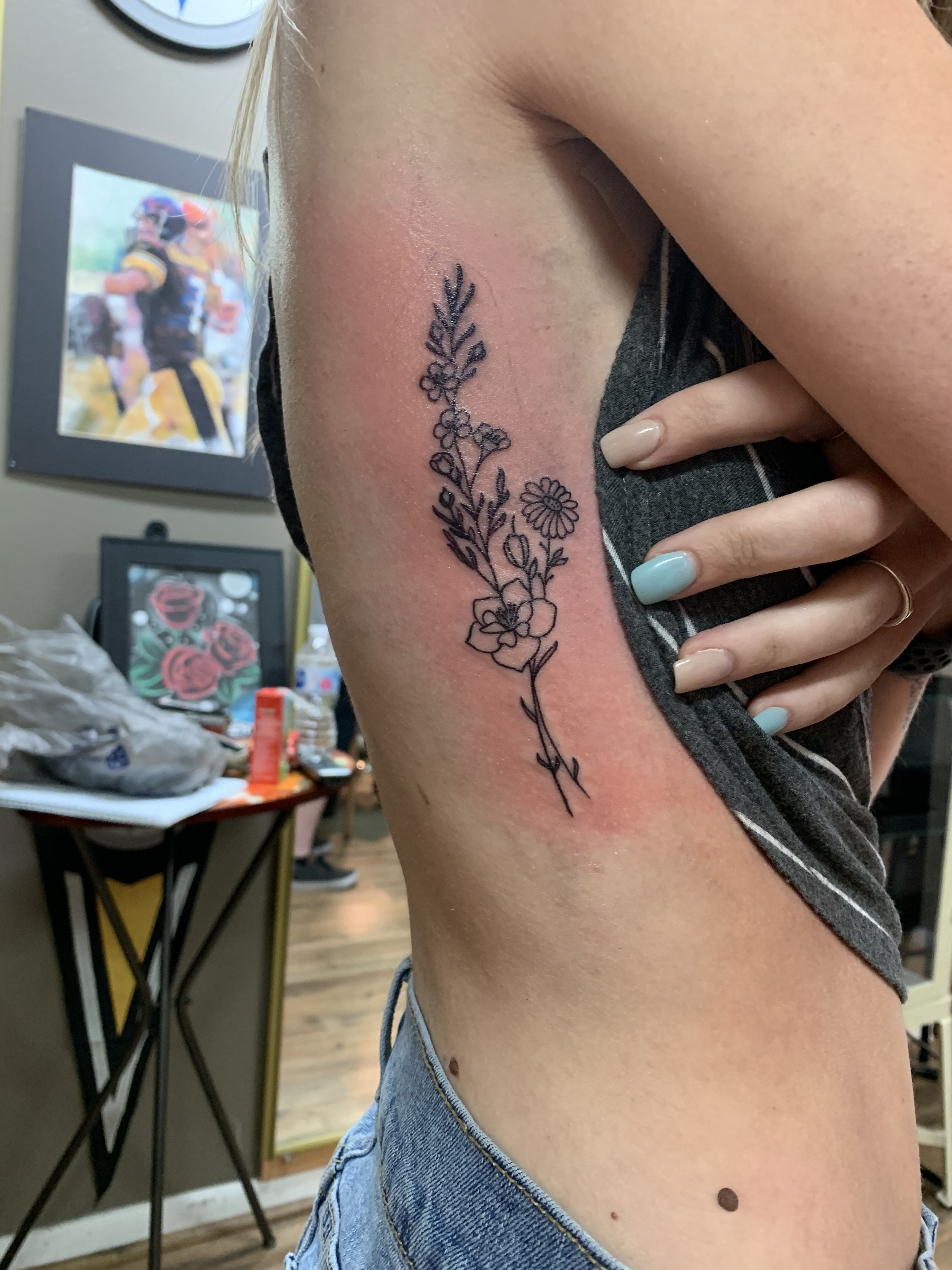 A Black Floral Piece On The Left Rib Cage By Stella Rib Tattoos For Women Side Piece Tattoos A Black Floral Piece On The Left Rib Cage By Stella Rib Tattoos For Women Side Piece Tattoos