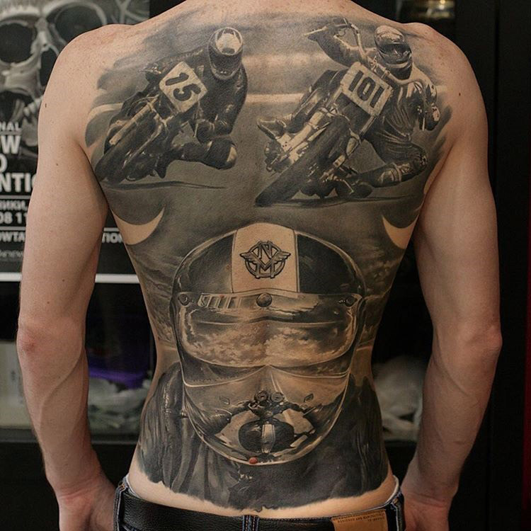 Amazing Motorcycle Racing Tattoo Amazing Motorcycle Racing Tattoo