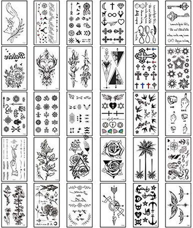 Amazon Com 20 Sheets Fake Black Tiny Temporary Tattoo Body Sticker Amazon Com 20 Sheets Fake Black Tiny Temporary Tattoo Body Sticker