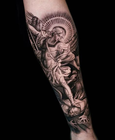Archangel Gabriel Tattoo Located On The Inner Forearm Archangel Gabriel Tattoo Located On The Inner Forearm