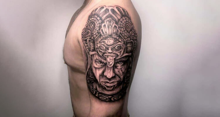 Aztec Warrior Tattoos Half Sleeve Aztec Warrior Tattoos Half Sleeve