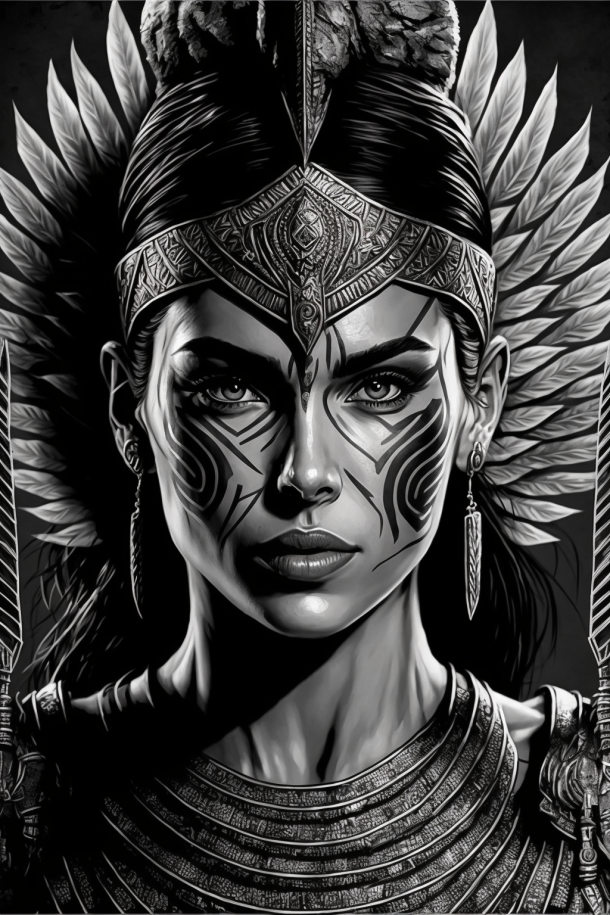 Aztec Woman Warrior Tattoos Aztec Woman Warrior Tattoos