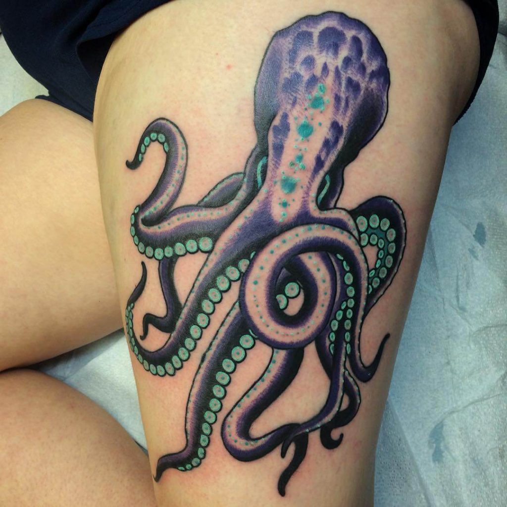 Beautiful Octopus Tattoo By Olshery Octopus Thigh Tattoos Leg Beautiful Octopus Tattoo By Olshery Octopus Thigh Tattoos Leg