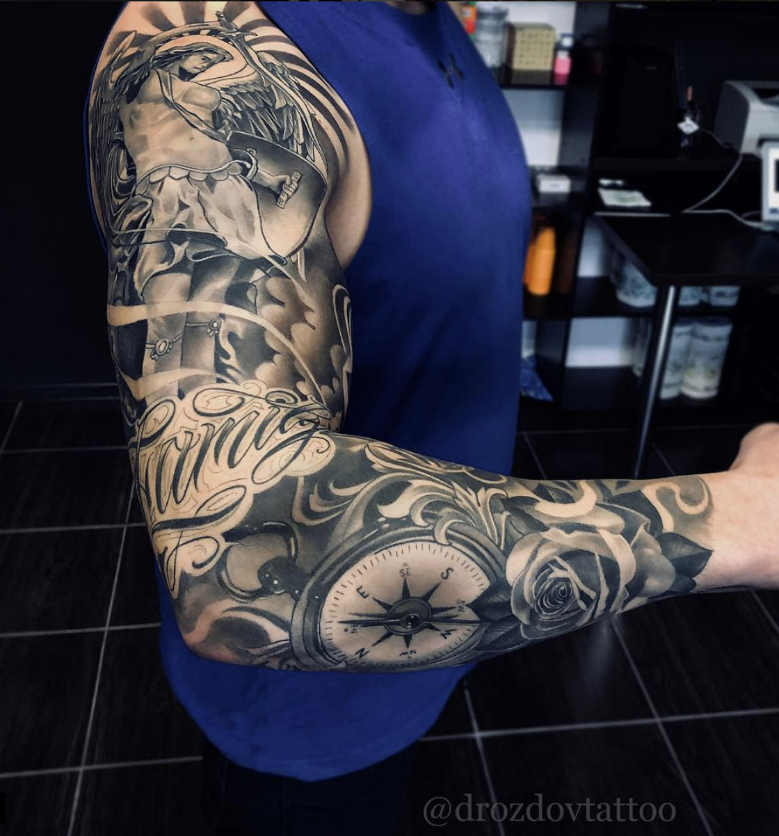 Black Gray Roses Tattoo Tattoo Artist Vladimir Drozdov Black Gray Roses Tattoo Tattoo Artist Vladimir Drozdov