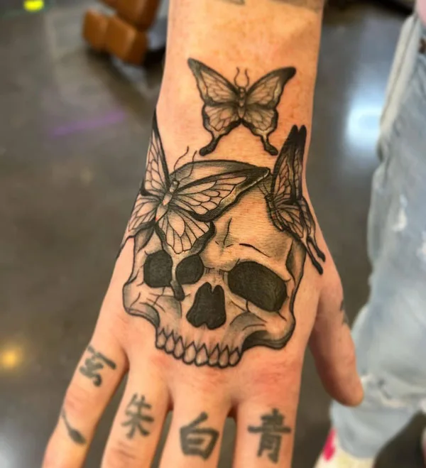 Butterfly Skull Tattoo Butterfly Skull Tattoo