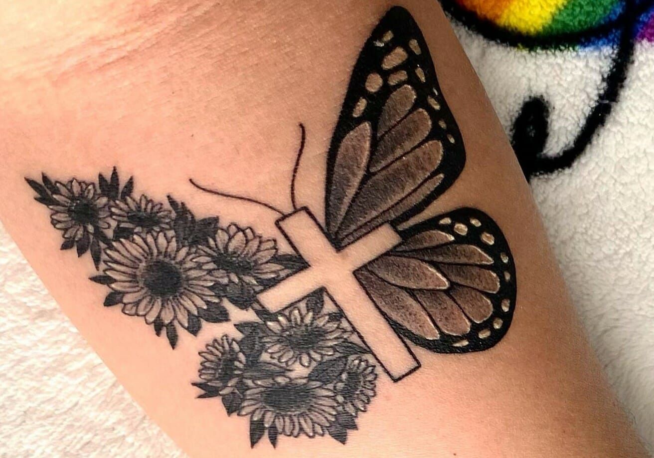 Butterfly With Cross Tattoo Meaning Butterfly With Cross Tattoo Meaning