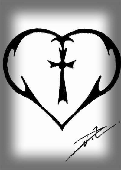 Cartoon Tattoo Design Heart Cross Tattoo Cartoon Tattoo Design Heart Cross Tattoo