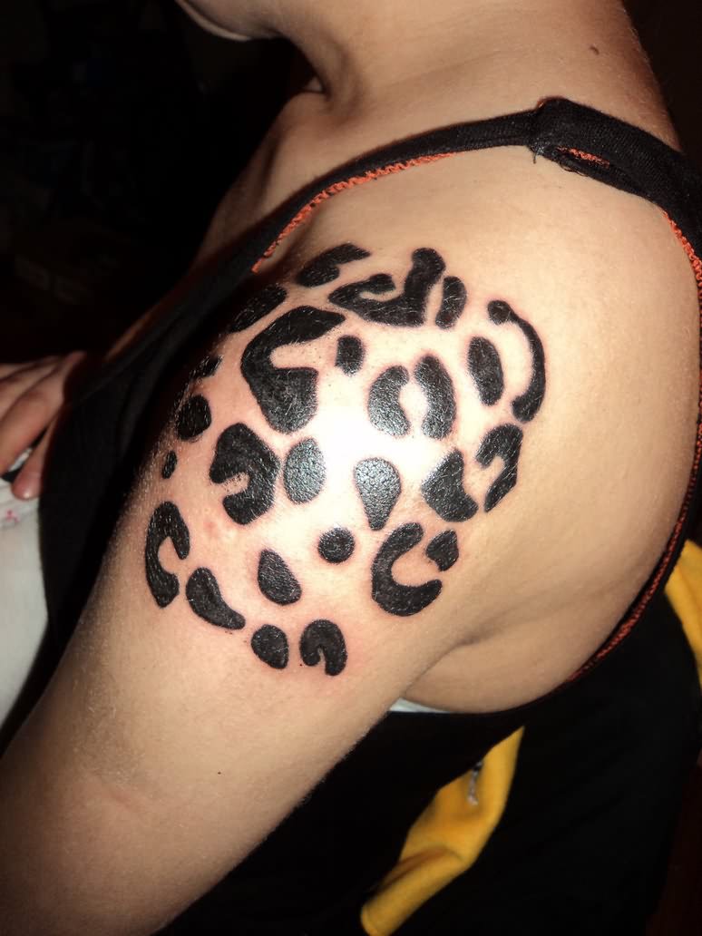 Cheetah Print Tattoos On Shoulder Blade Cheetah Print Tattoos On Shoulder Blade