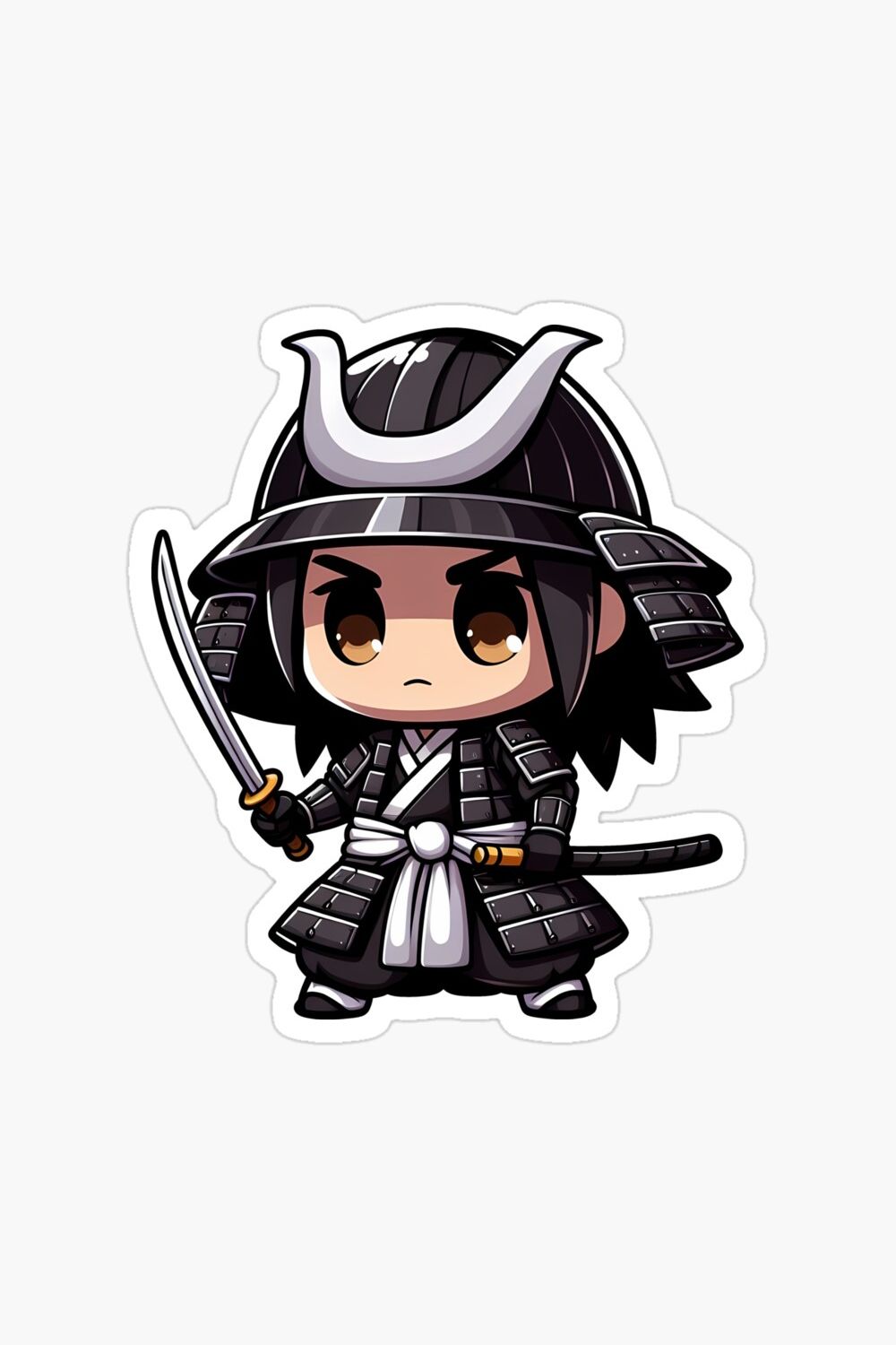 Chibi Samurai Or Ninja Cat Digital Painting Pet Lover Animal Chibi Samurai Or Ninja Cat Digital Painting Pet Lover Animal
