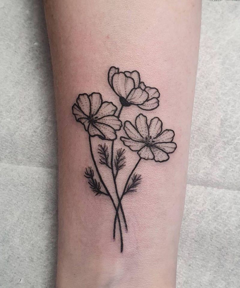 Cosmos Flower Tattoos Cosmos Flower Tattoos