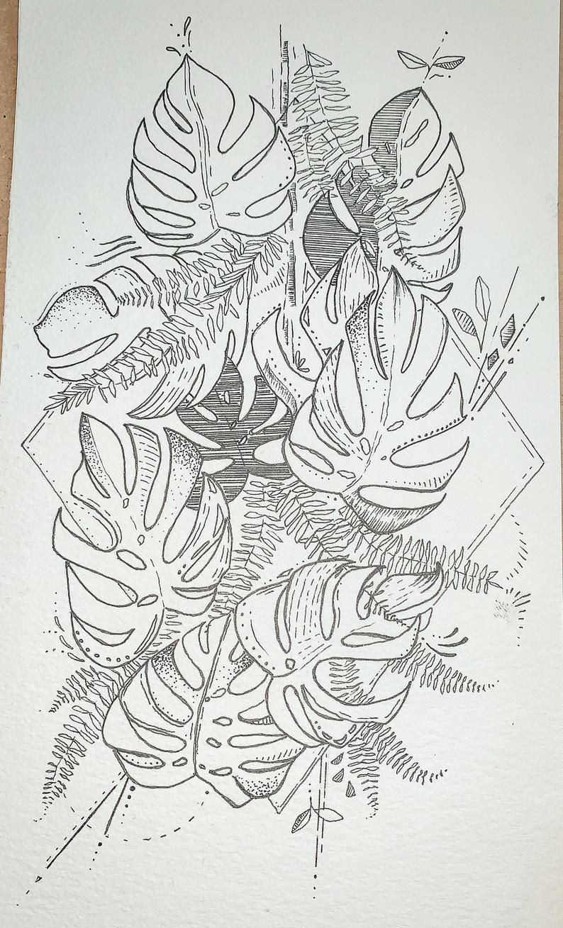 Custom Tattoo Design Line Drawing Tattoo Botanical Drawing Custom Tattoo Design Line Drawing Tattoo Botanical Drawing