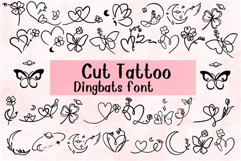 Cute Tattoo Font By Nongyao Creative Fabrica Cute Tattoo Font By Nongyao Creative Fabrica