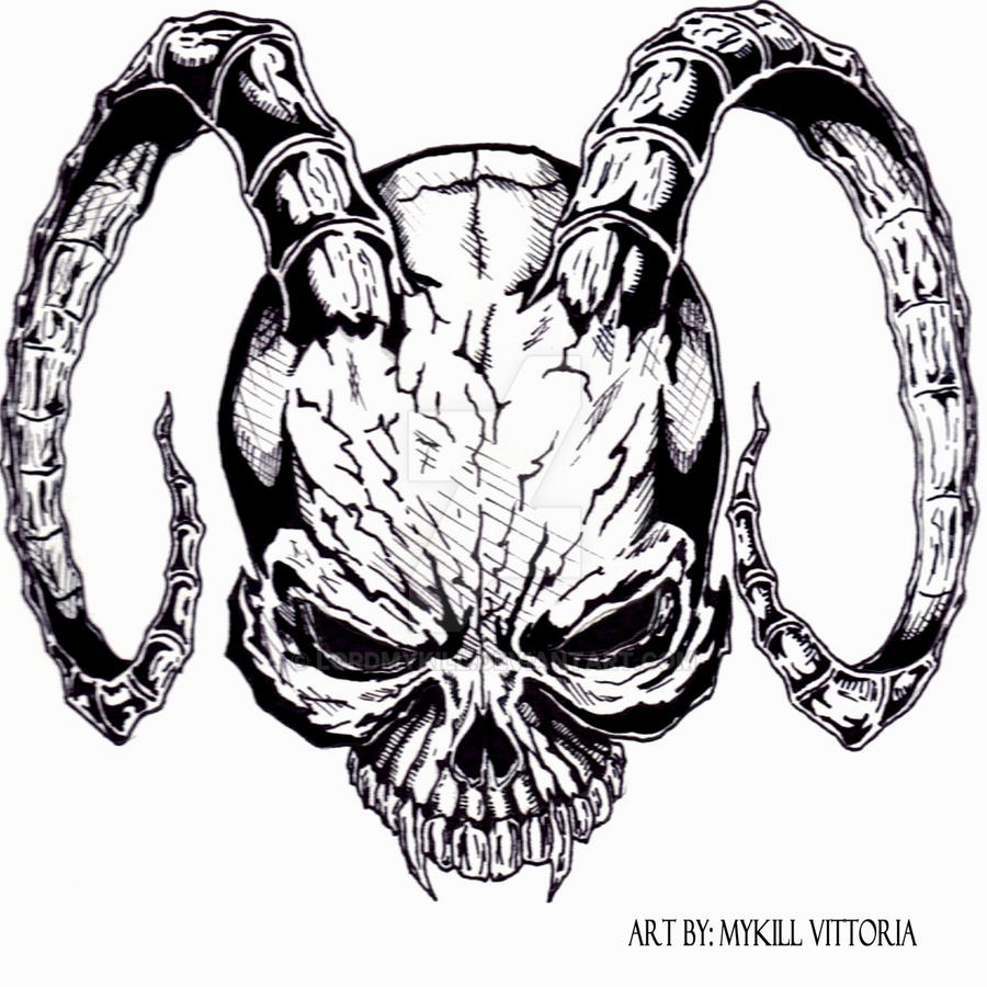 Demon Skull Tattoo Design By Lordmykill On Deviantart Demon Skull Tattoo Design By Lordmykill On Deviantart