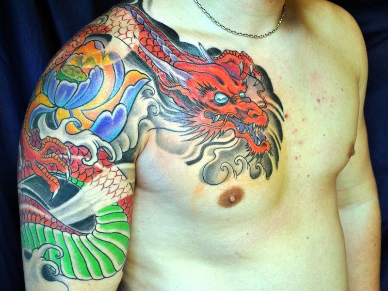 Discover Amazing Dragon Tattoo On Shoulder For Men Discover Amazing Dragon Tattoo On Shoulder For Men