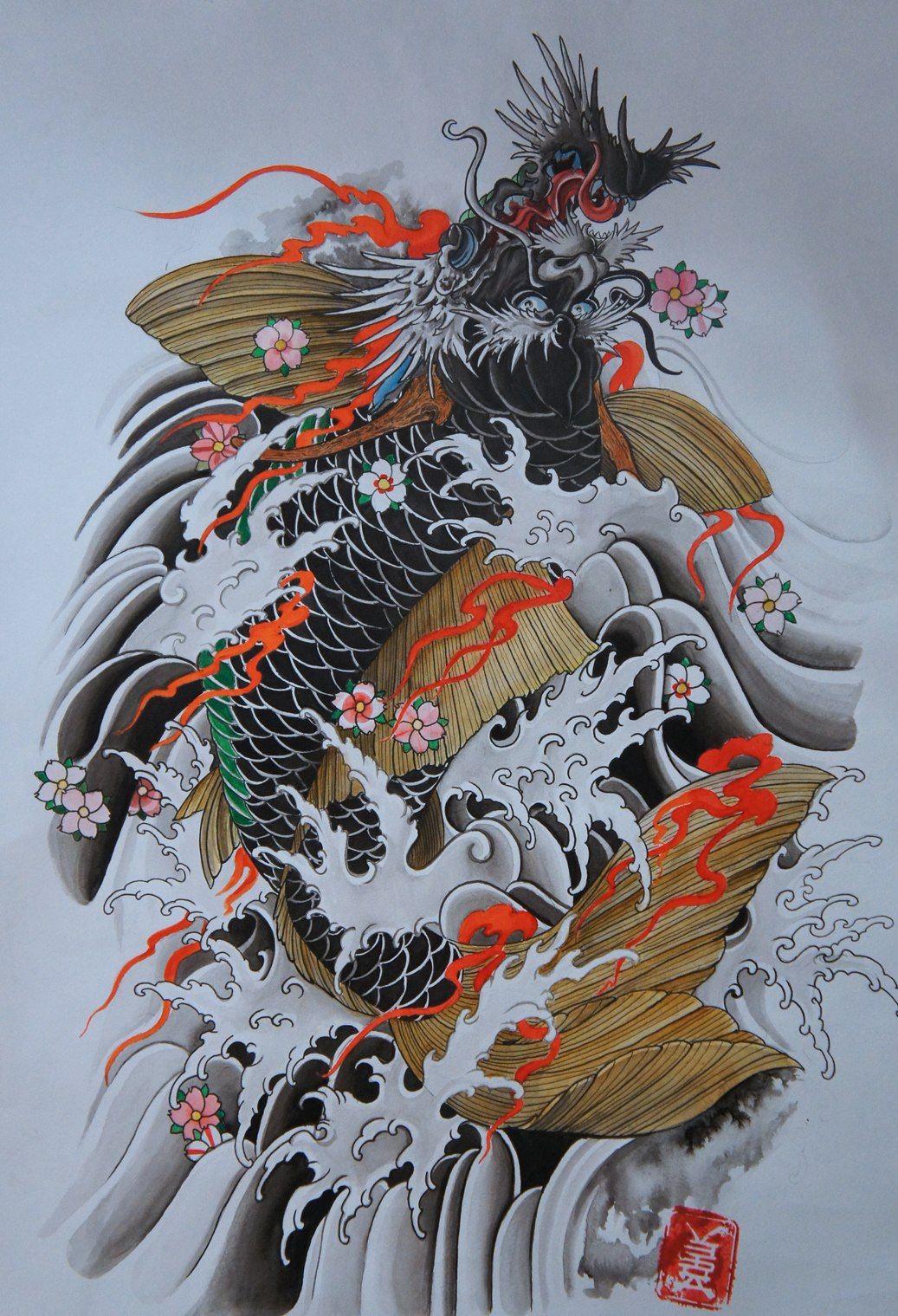 Dragon Koi Tattoo Design Koi Dragon Tattoo Chinese Dragon Tattoos Dragon Koi Tattoo Design Koi Dragon Tattoo Chinese Dragon Tattoos
