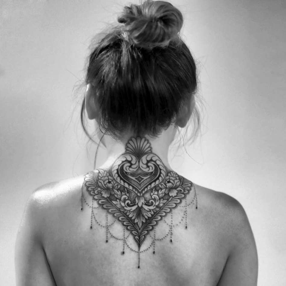 Floral Neck Tattoo Floral Neck Tattoo