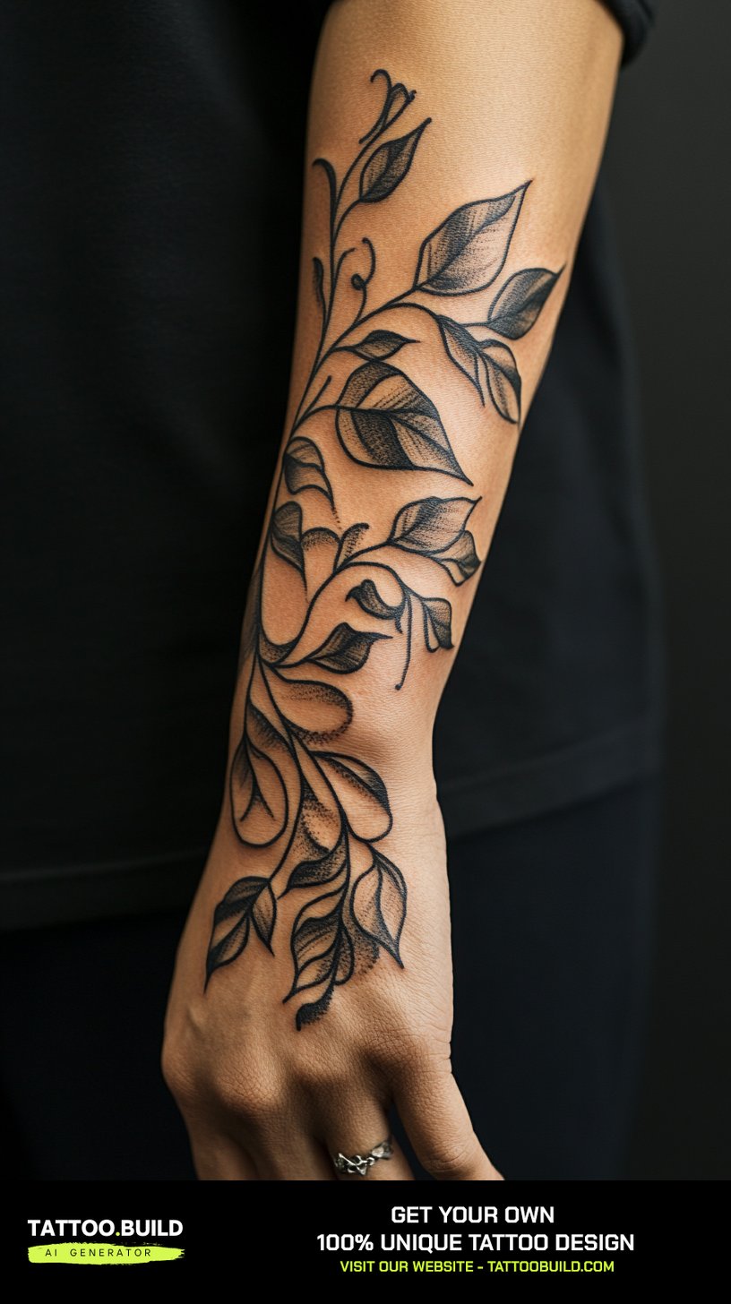 Flower Vine Arm Tattoo Flower Vine Arm Tattoo