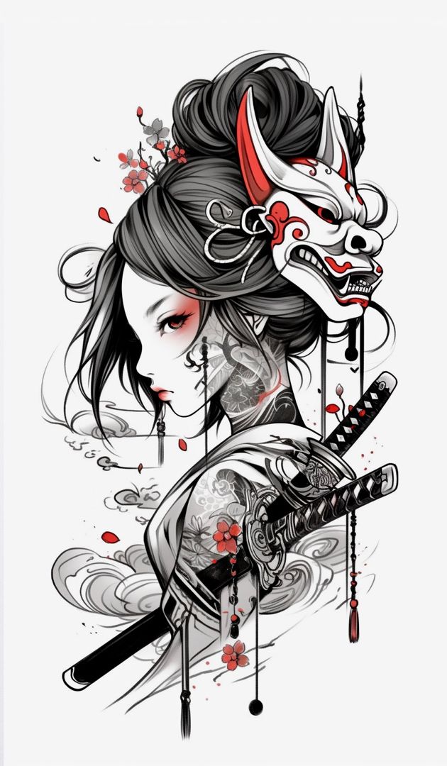 Geisha Tattoo Design Japan Tattoo Design Female Samurai Tattoo Geisha Tattoo Design Japan Tattoo Design Female Samurai Tattoo