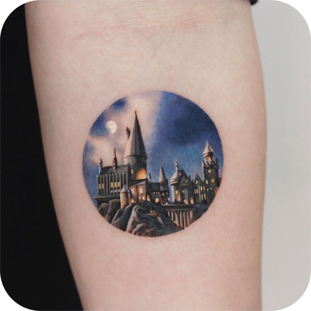 Harry Potter Hogwarts Castle Tattoo By Kim Saigh At Memoir Tattoo Harry Potter Hogwarts Castle Tattoo By Kim Saigh At Memoir Tattoo