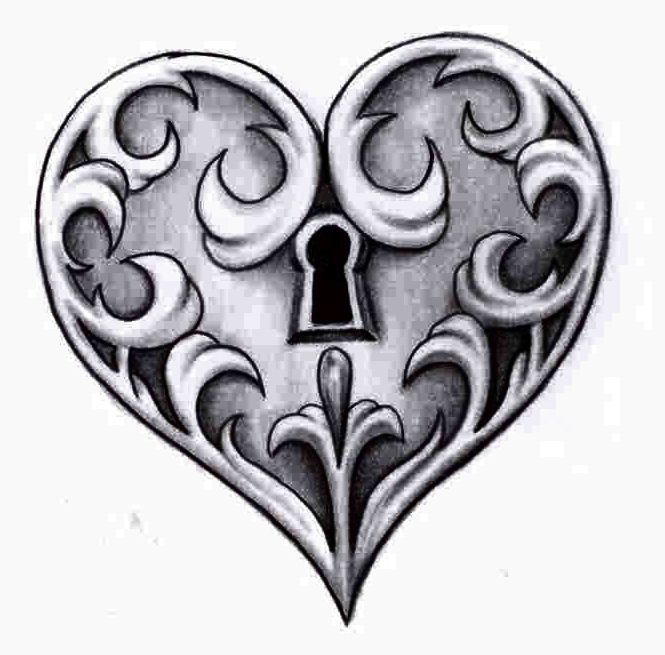 Heart Lock Tattoo Drawings Printable Calendars At A Glance Heart Lock Tattoo Drawings Printable Calendars At A Glance