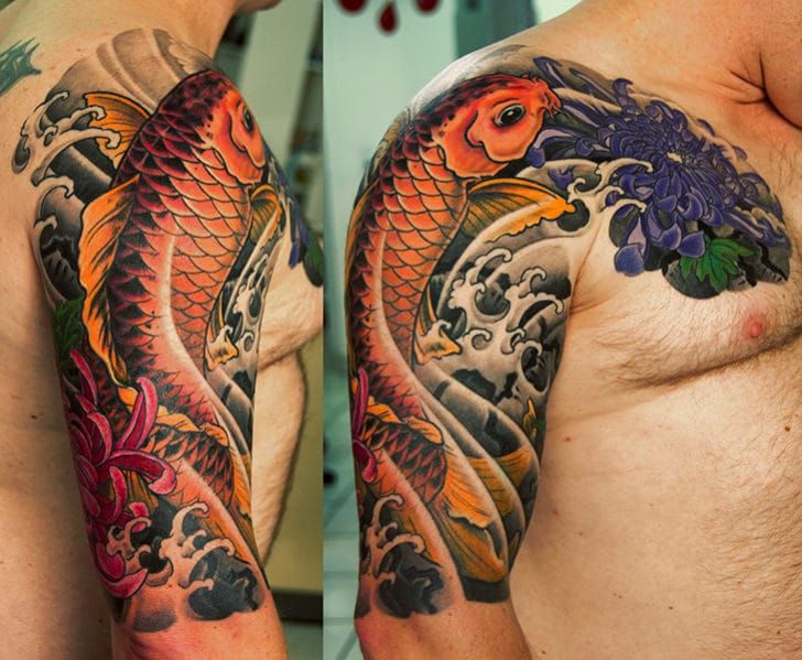 Koi Fish Tattoo Half Sleeve Koi Fish Tattoo Half Sleeve