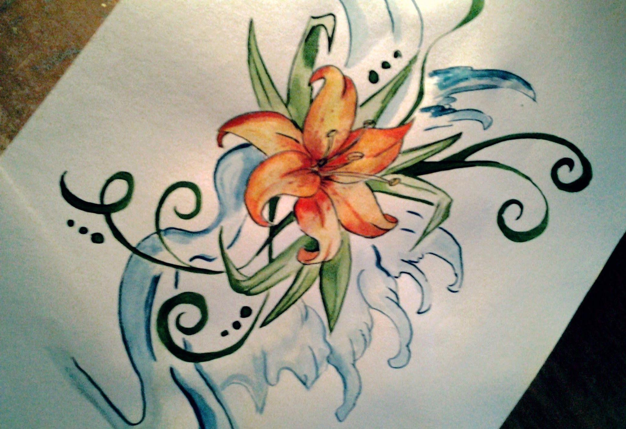 Lily Tattoo Drawing At Getdrawings Free Download Lily Tattoo Drawing At Getdrawings Free Download