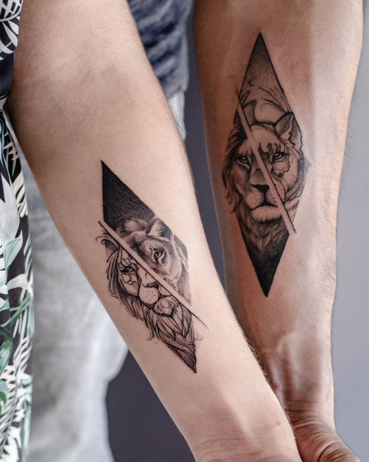 Lion Lioness Couple Tattoo 1 Kickass Things Lion Lioness Couple Tattoo 1 Kickass Things