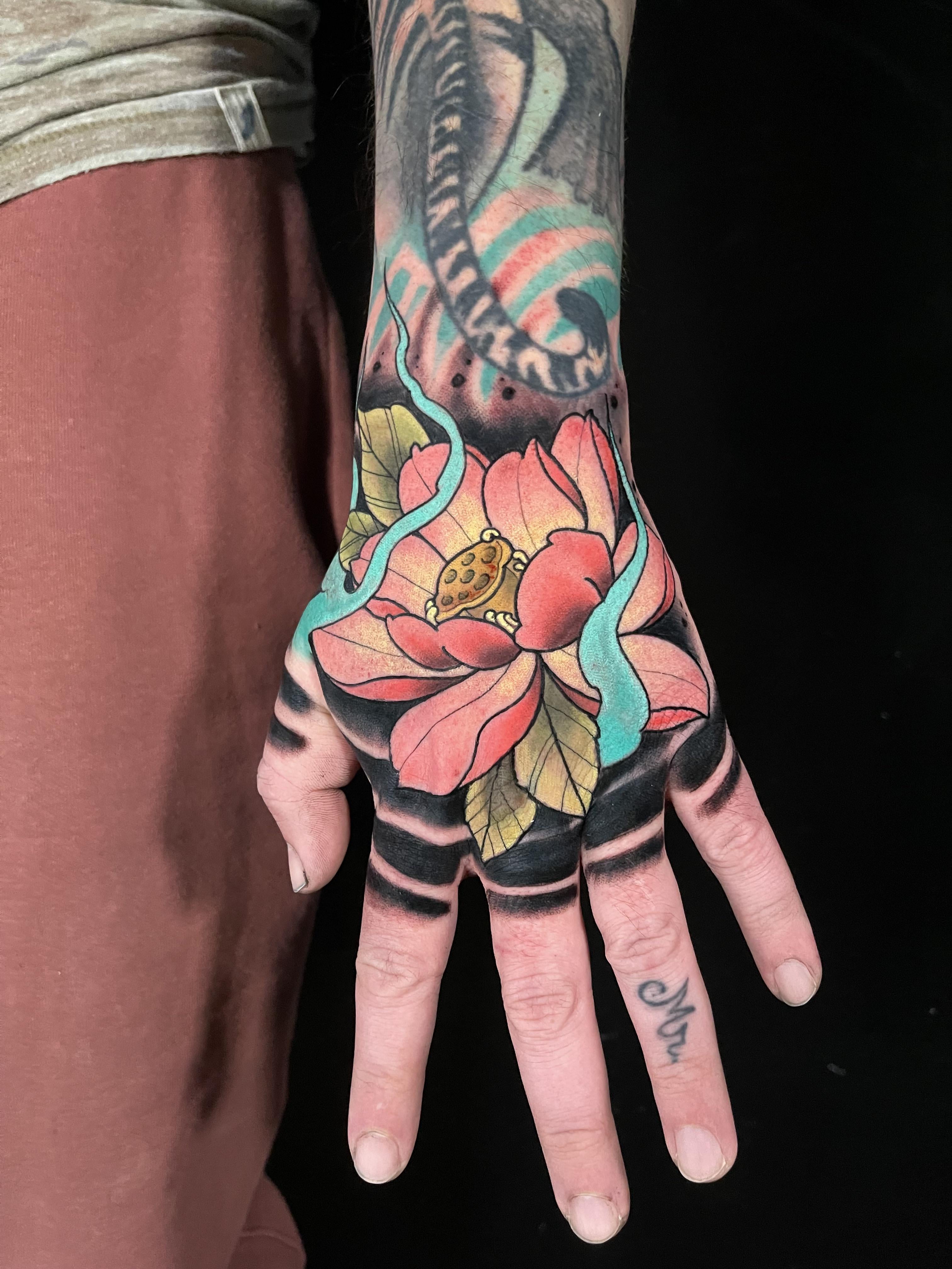Lotus Hand Tattoo Mike At The Crucible Lakewood Co R Tattoodesigns Lotus Hand Tattoo Mike At The Crucible Lakewood Co R Tattoodesigns