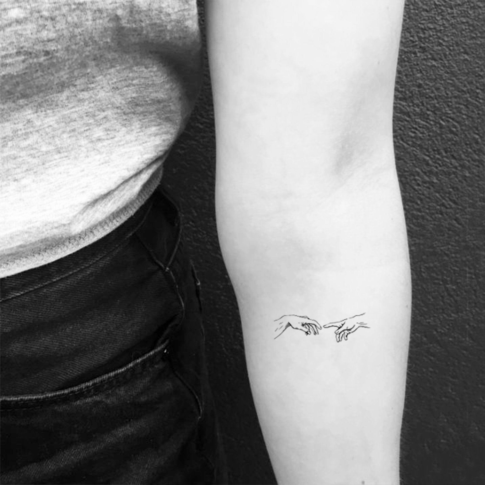 Minimalist Creation Of Adam Temporary Tattoo Set Of 3 Minimalist Creation Of Adam Temporary Tattoo Set Of 3