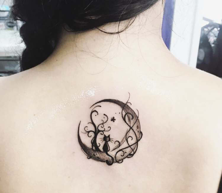 Moon With Cat Tattoo By Alexis Vargas Post 23184 Moon With Cat Tattoo By Alexis Vargas Post 23184