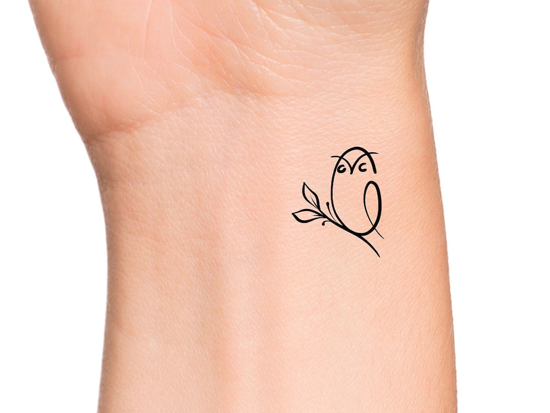 Owl Branch Temporary Tattoo Etsy Denmark Owl Branch Temporary Tattoo Etsy Denmark