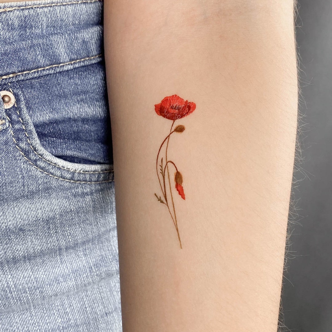 Poppy Temporary Tattoo By Lena Fedchenko Set Of 3 Etsy New Zealand Poppy Temporary Tattoo By Lena Fedchenko Set Of 3 Etsy New Zealand