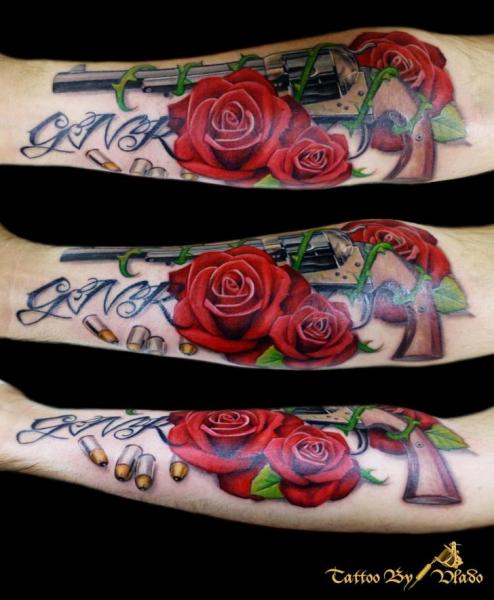 Realistic Chest Gun Tattoo By Tattoo Rascal Realistic Chest Gun Tattoo By Tattoo Rascal