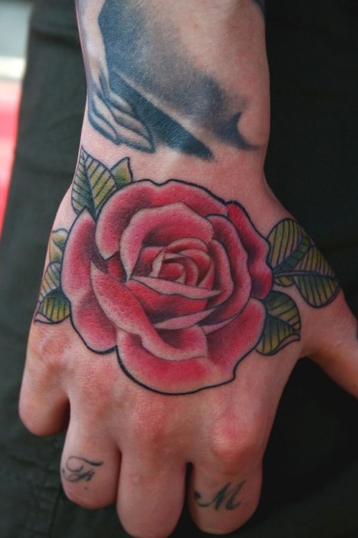 Rose Hand Tattoo By Difa Tattoonow Rose Hand Tattoo By Difa Tattoonow