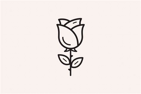 Rose Outline Icon Graphic By Sargatal Creative Fabrica Rose Outline Icon Graphic By Sargatal Creative Fabrica
