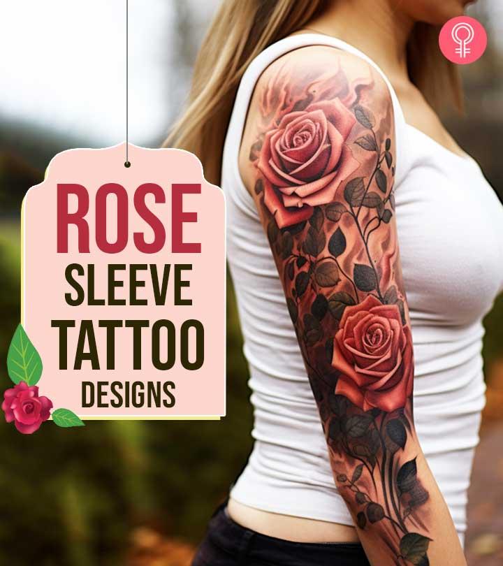Rose Sleeve Tattoo Designs Male Rose Sleeve Tattoo Designs Male