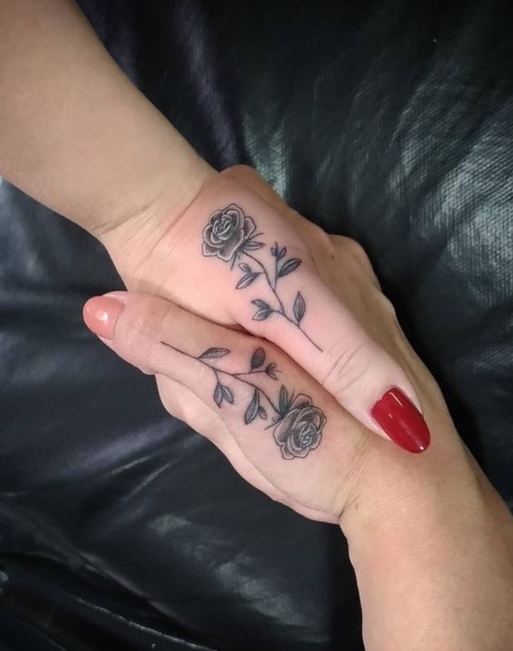 Rose Tattoo Finger Rose Tattoo Finger