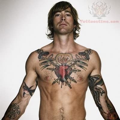 Sacred Heart Tattoo On Man Chest The Mystical Christ Sacred Heart Tattoo On Man Chest The Mystical Christ