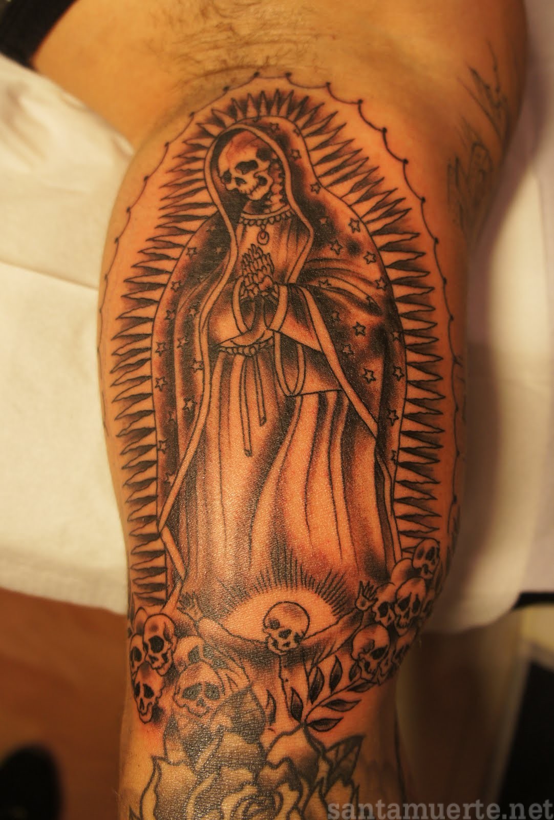 Santisima Muerte Nuestra Se Ora De La Santa Muerte Tattoo Guadalupe Santamuerte Blackandgrey Tattoos Barrio Santisima Muerte Nuestra Se Ora De La Santa Muerte Tattoo Guadalupe Santamuerte Blackandgrey Tattoos Barrio