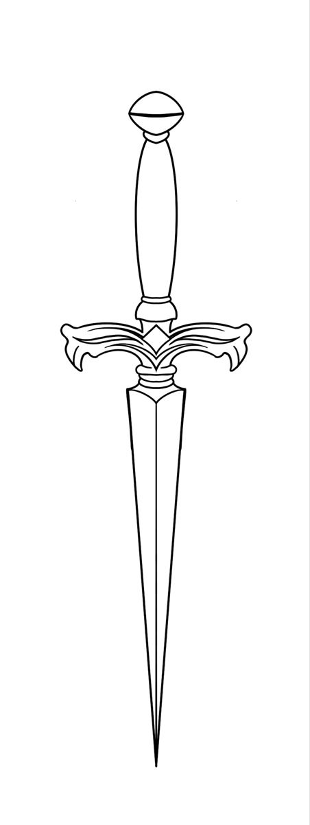 Simple Dagger Tattoo Simple Dagger Tattoo