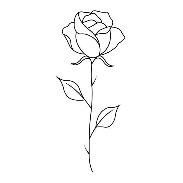 Simple Rose Outline Vector Images Over 8 200 Simple Rose Outline Vector Images Over 8 200