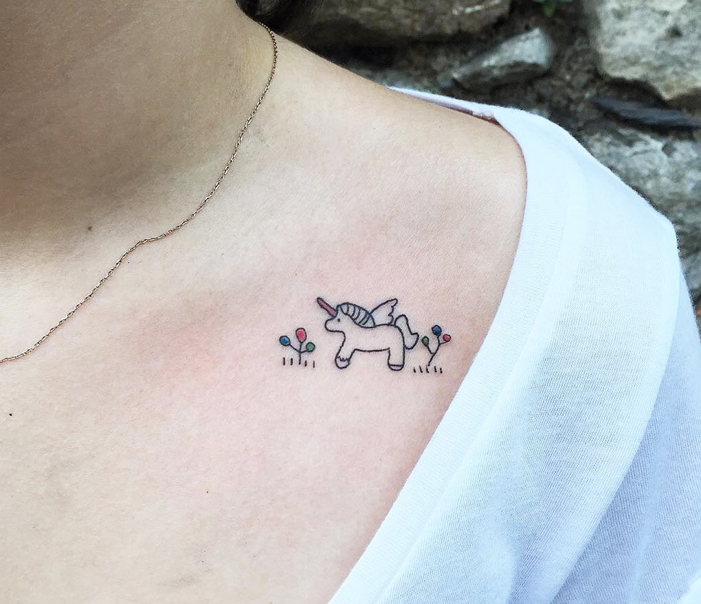 Simple Unicorn Tattoo Simple Unicorn Tattoo