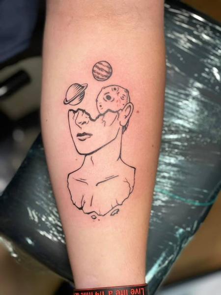 Space Brain Tattoo By James Templin Tattoonow Space Brain Tattoo By James Templin Tattoonow