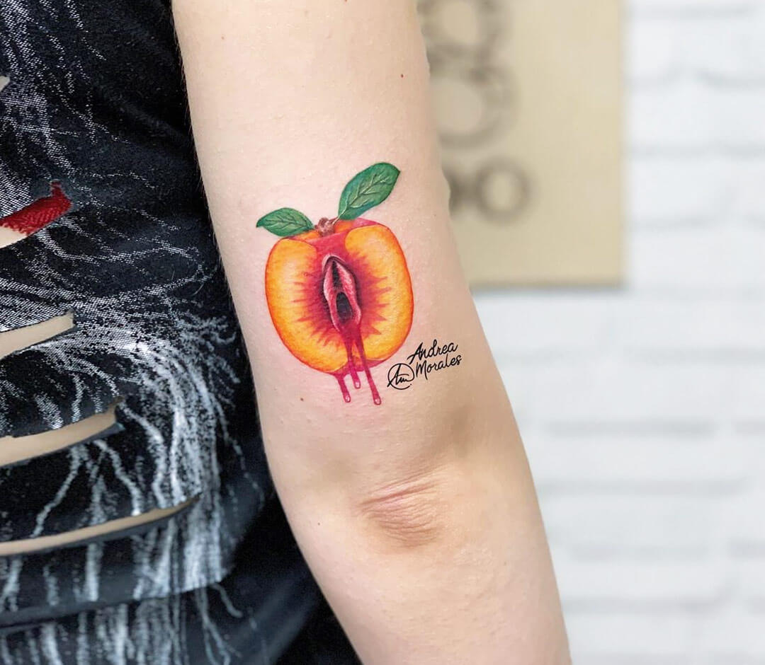 Tattoo Of A Peach Tattoo Of A Peach