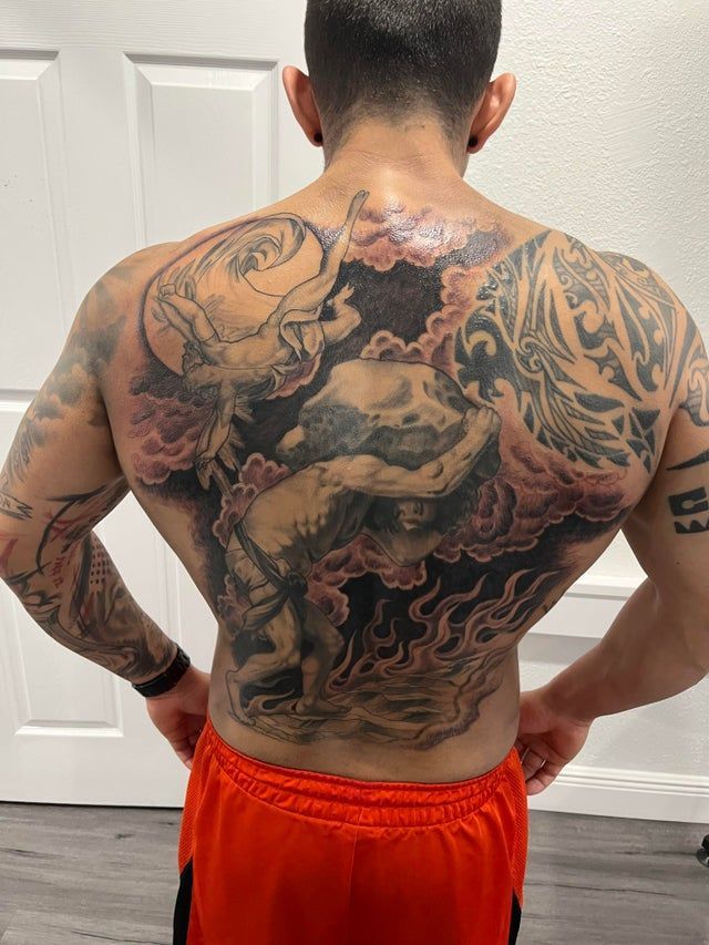 The Myth Of Sisyphus And Icarus By Walter Lopez Dark Matter Tattoo Studio Tampa Fl R Tattoos The Myth Of Sisyphus And Icarus By Walter Lopez Dark Matter Tattoo Studio Tampa Fl R Tattoos