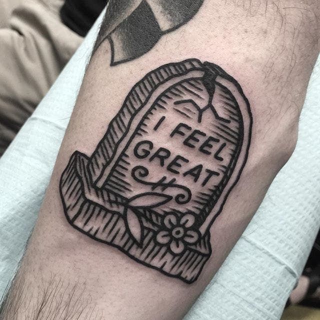 This Style Tombstone With Eulogy Lyrics Tombstone Tattoo Traditional This Style Tombstone With Eulogy Lyrics Tombstone Tattoo Traditional