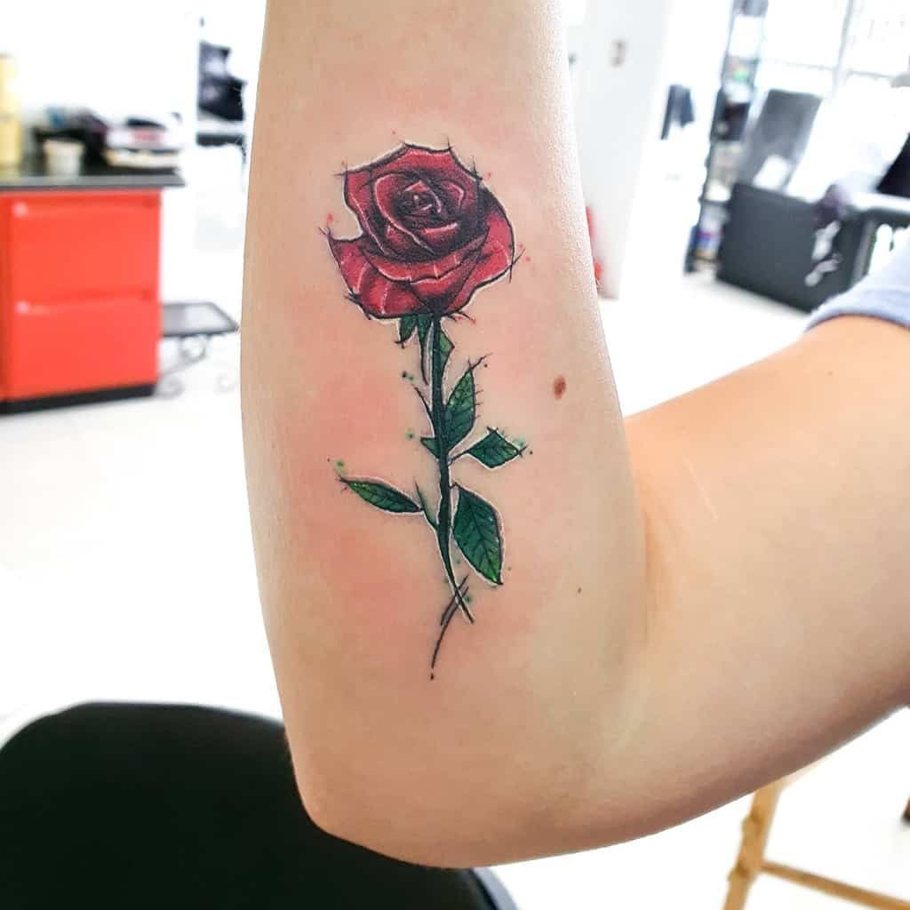 Top 65 Best Rose With Stem Tattoo Ideas 2021 Inspiration Guide Top 65 Best Rose With Stem Tattoo Ideas 2021 Inspiration Guide